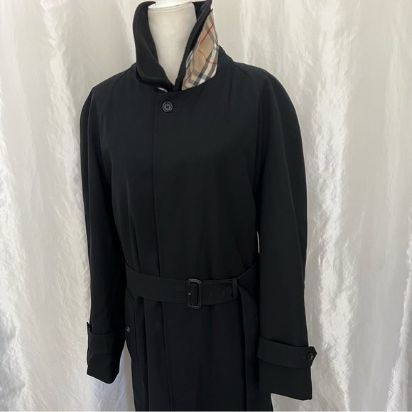 Burberry Black Long Trench Coat Man’s EU 42R - Picture 6 of 17